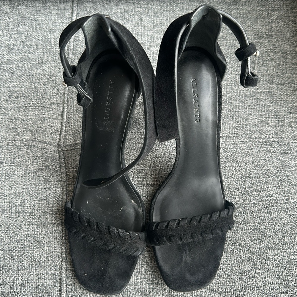 all saints black heels